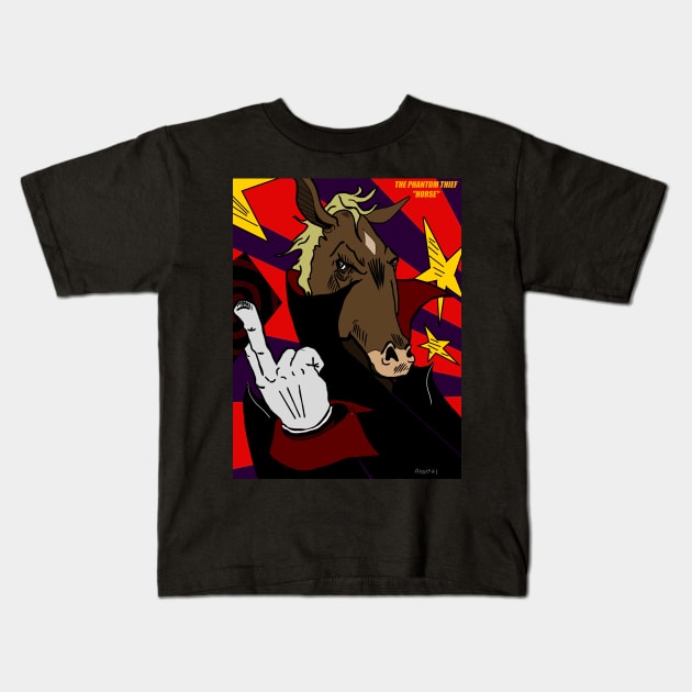 The Phantom Thief "Horse" Kids T-Shirt by HairOfTheDogcast